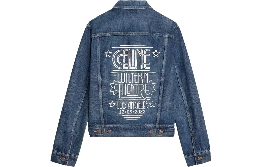 

Джинсовая куртка женская синяя Celine
