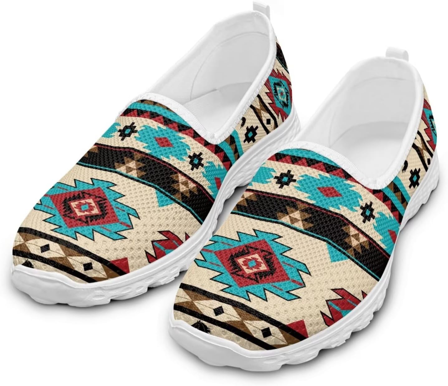 

Женские слипоны Howilath, удобные повседневные антискользящие спортивные туфли, модные лоферы без шнурков с подошвой из ЭВА, размеры 5.5-10.5, Western Ethnic Style