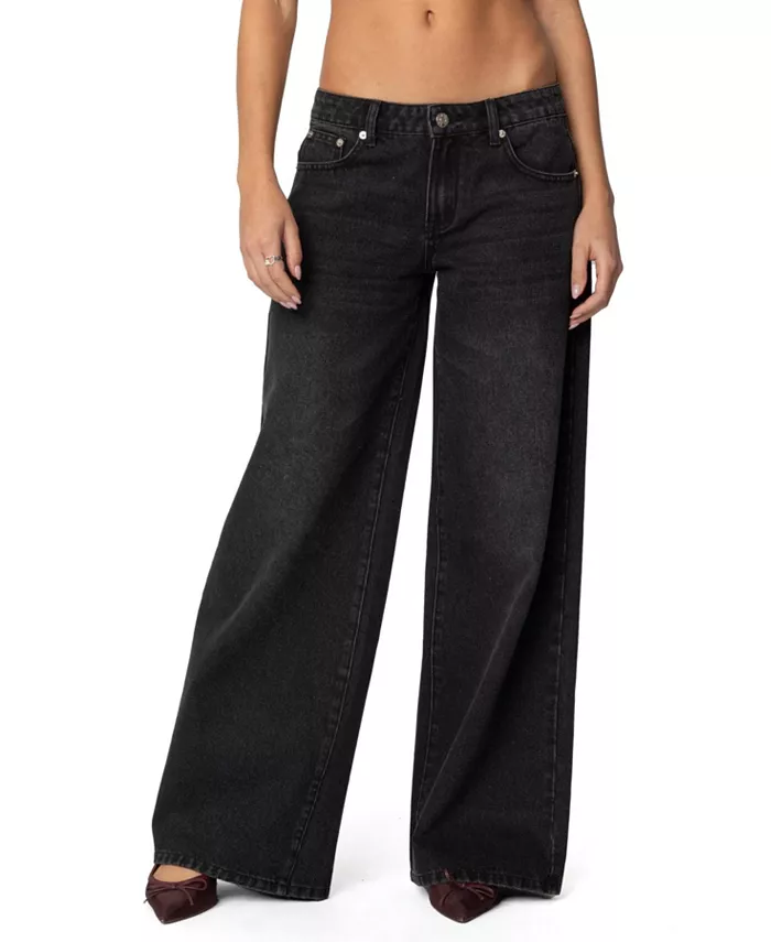 

Женские джинсы Vyxen Vintage Washed Low Rise Edikted, черный