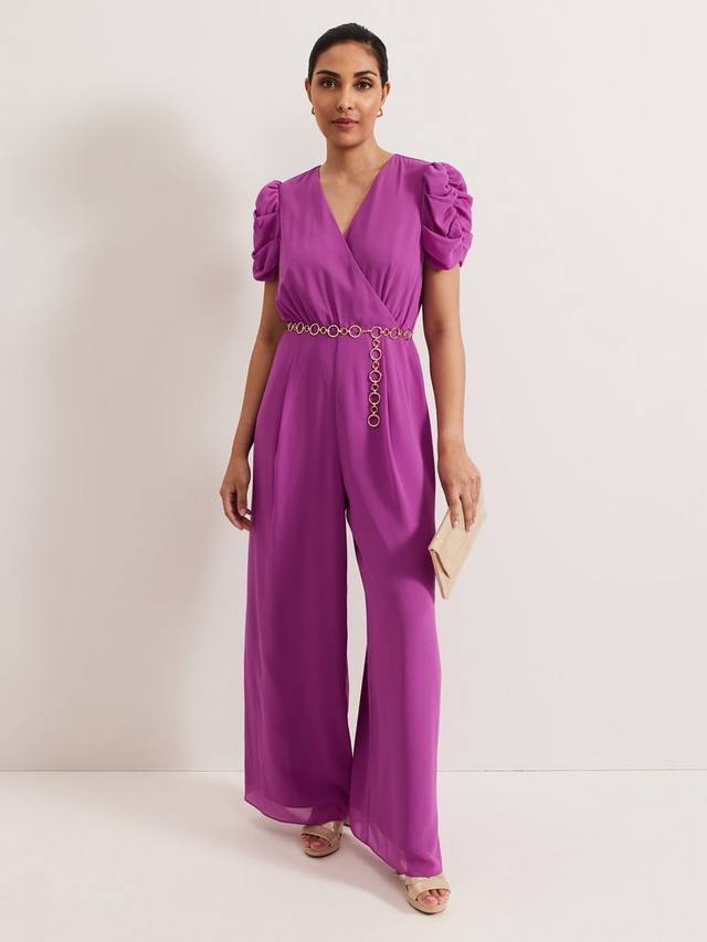 

Комбинезон с поясом Petite Helene Phase Eight, Mid Purple