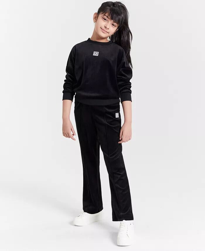 

Толстовка Big Girls Luxe Velour Calvin Klein, черный