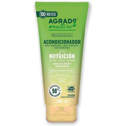 

Кондиционер для волос 200 мл Натуральная косметика Nutrition Vegan Botanical Friendly, Agrado