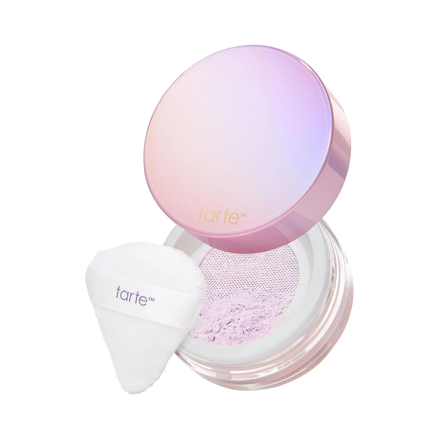 Рассыпчатая пудра для лица Tarte Creaseless Setting Powder - легкая, впитывающая излишки кожного сала формула для стойкого результата, веганский продукт, не тестируется на животных., lavender (fair to medium skin tones)
