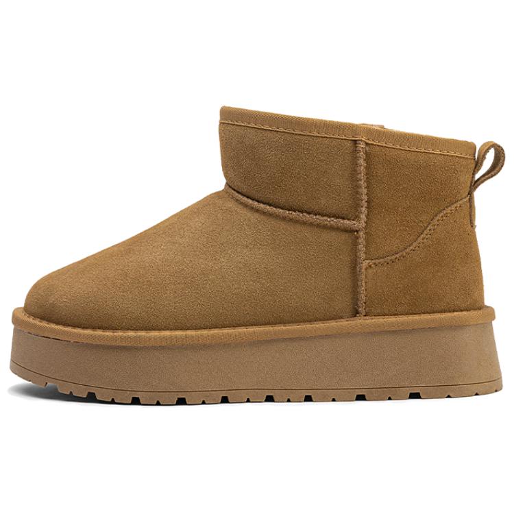 Утепленные короткие зимние ботинки женские TOOMANYSHOES, коричневые низкие — фото 4