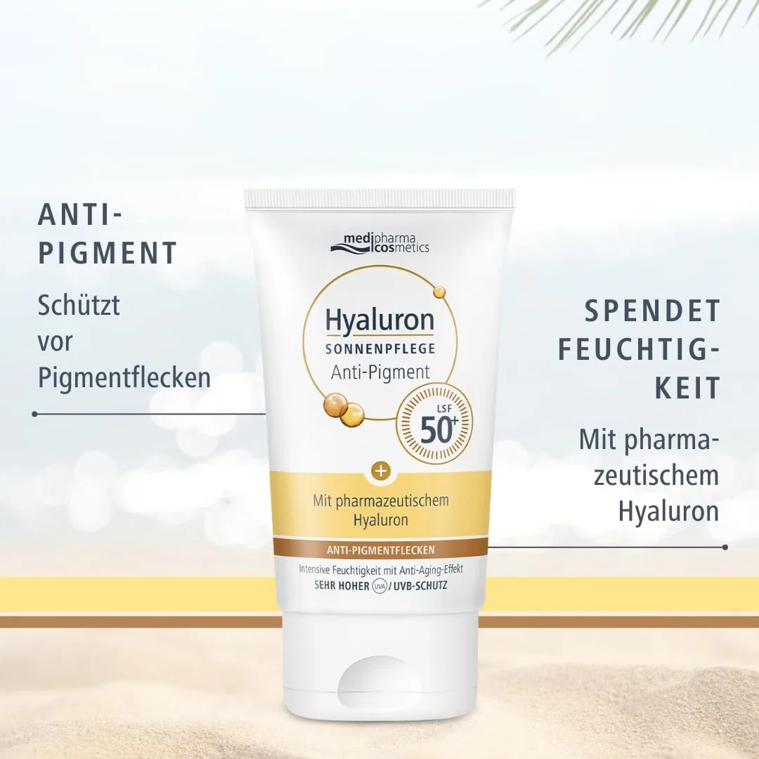 Солнцезащитный крем для лица Medipharma Cosmetics Hyaluronic Sun Care Anti-Pigment SPF 50+ с антивозрастным эффектом, 50 мл Medipharma Cosmetics — фото 3