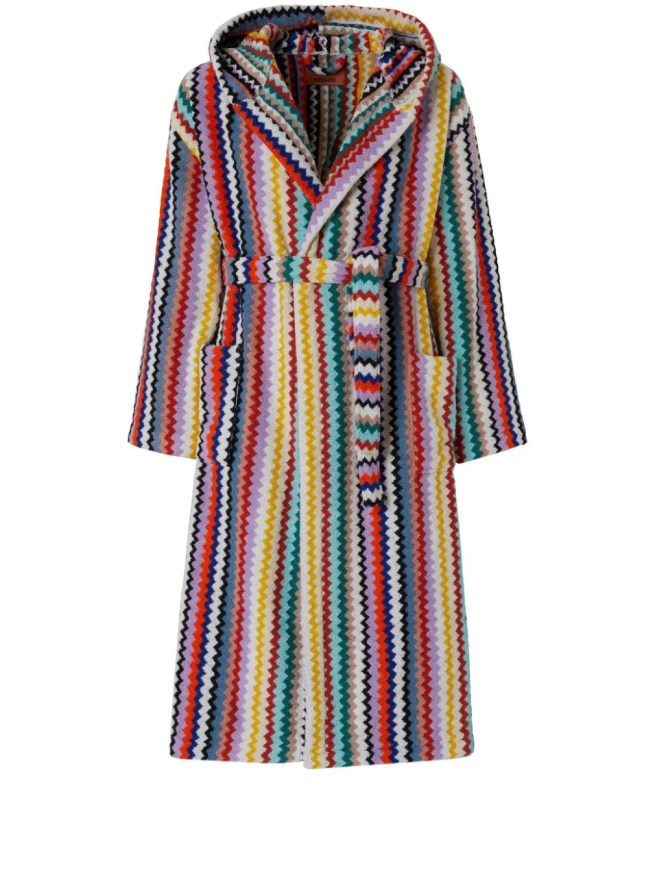 

Missoni Home махровый халат с узором шеврон, красный