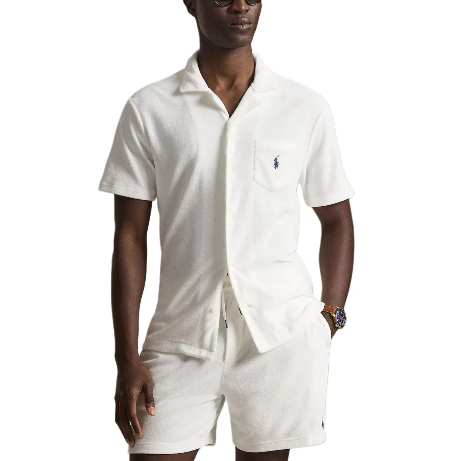 Рубашка Polo Ralph Lauren с вышивкой логотипа белая — фото 4