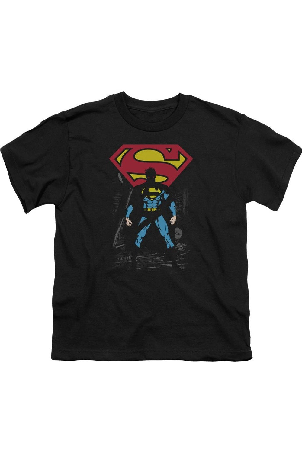 

Футболка с коротким рукавом Superman "Темный переулок" для детей Gildan, черный