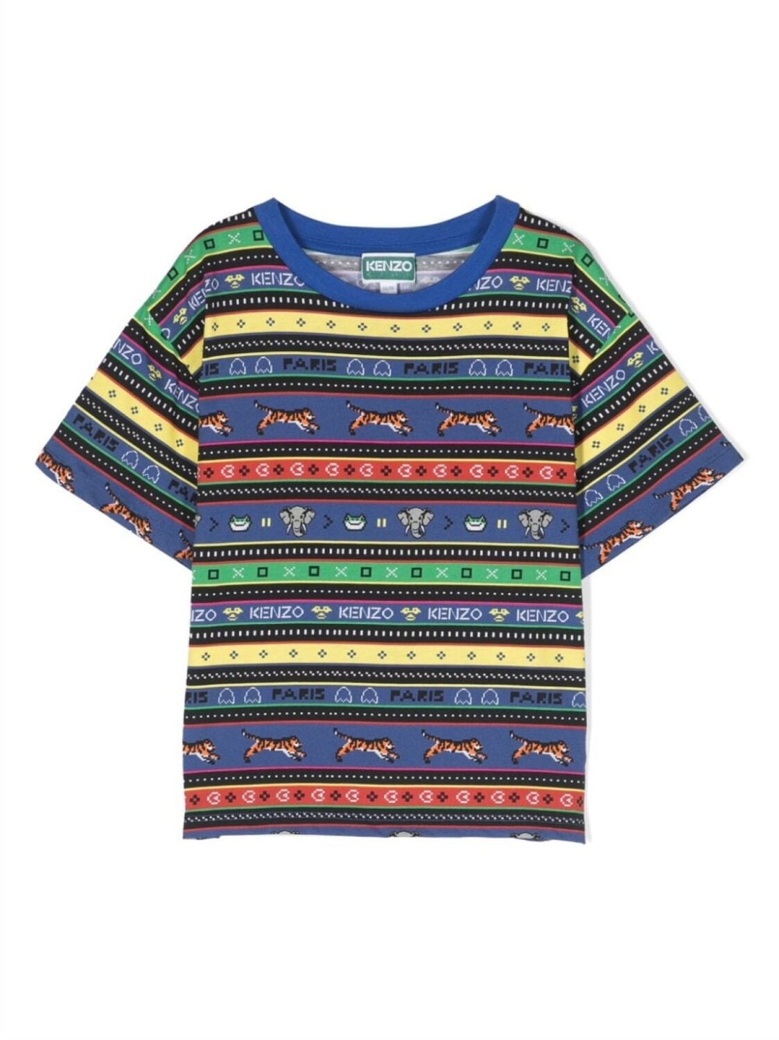 

Футболка с графичным принтом Kenzo Kids, синий