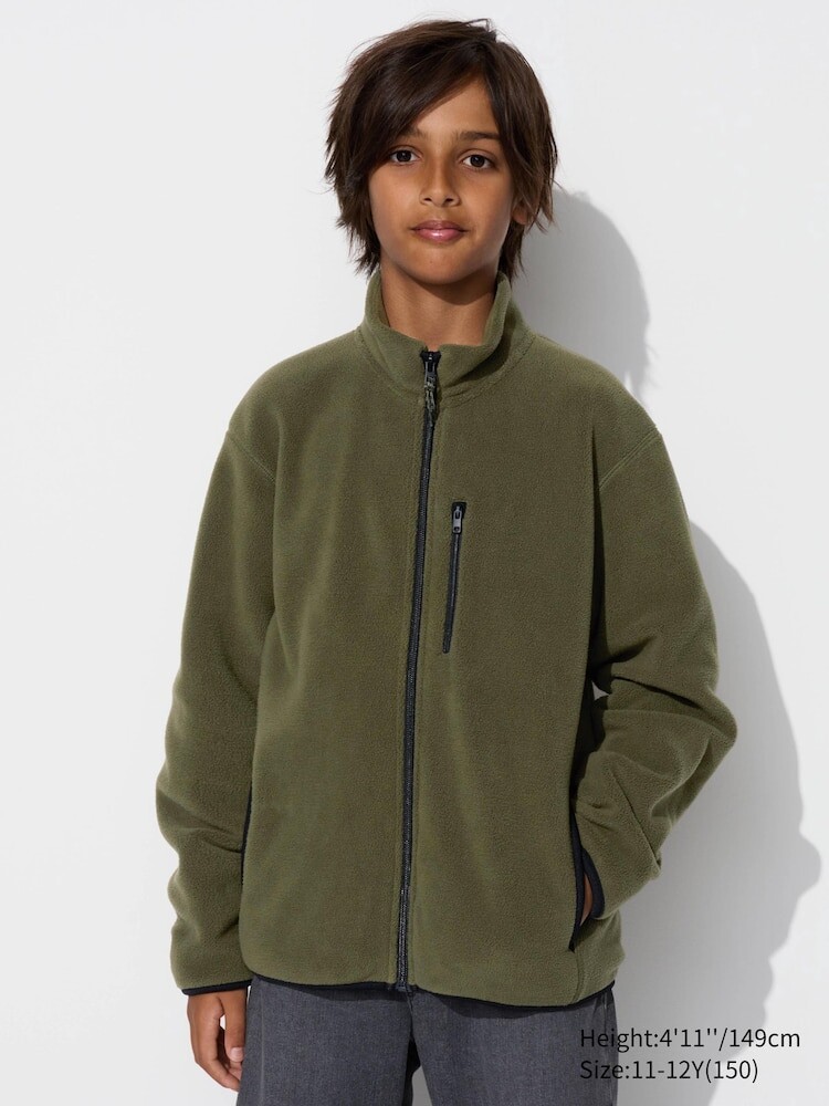 

Флисовая куртка с застежкой-молнией Uniqlo, цвет 57 зеленый