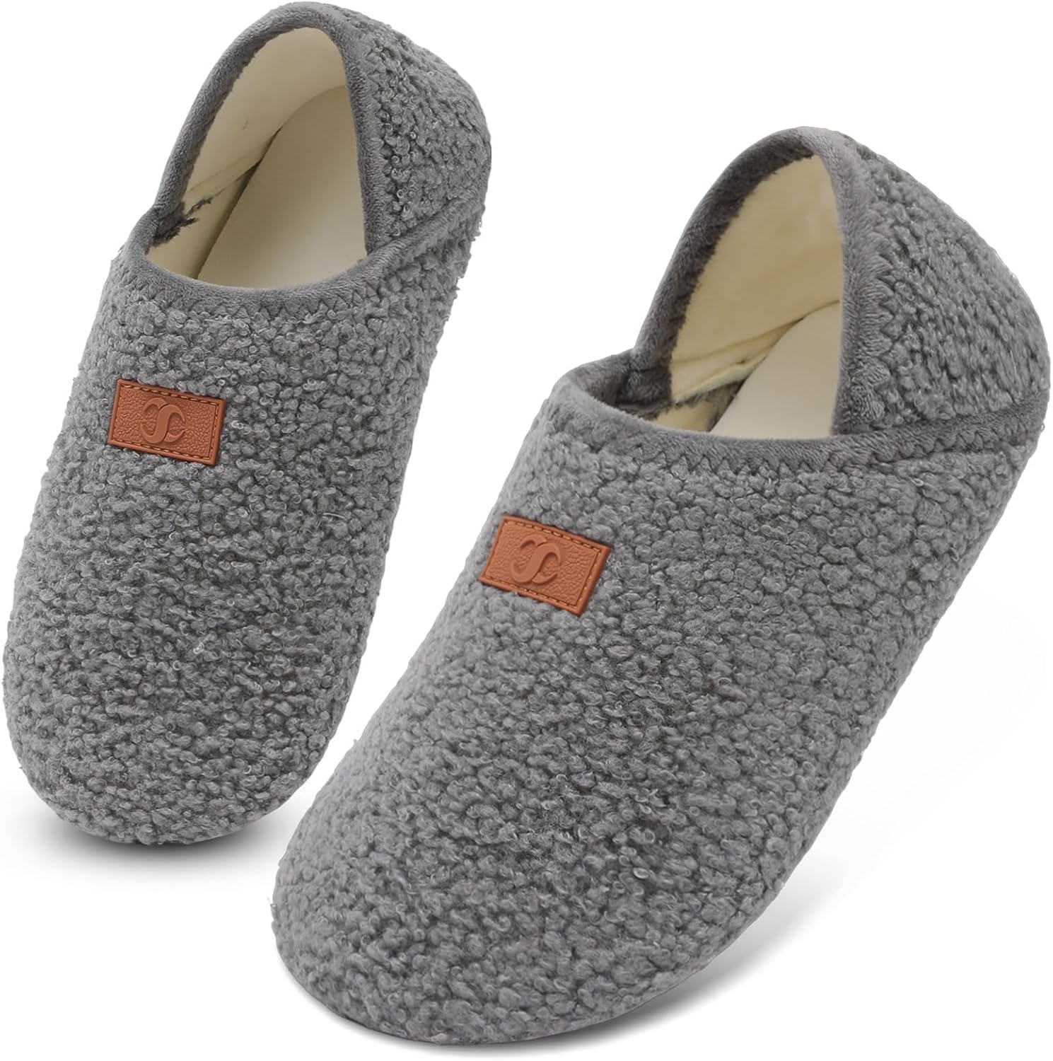 

Домашние тапочки для мужчин и женщин Scurtain, носки-тапочки, унисекс, взрослые, с бархатной подкладкой, легкие домашние тапочки, дорожные тапочки с нескользящей подошвой, теплые тапочки, темно-серый