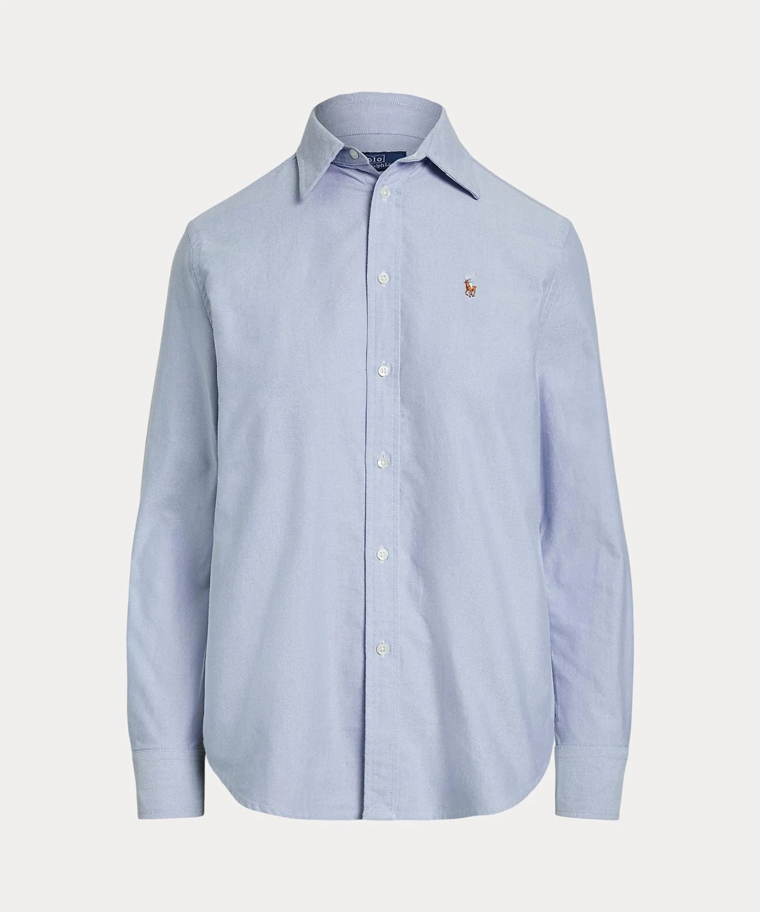 Женская хлопковая рубашка оксфорд POLO RALPH LAUREN синяя