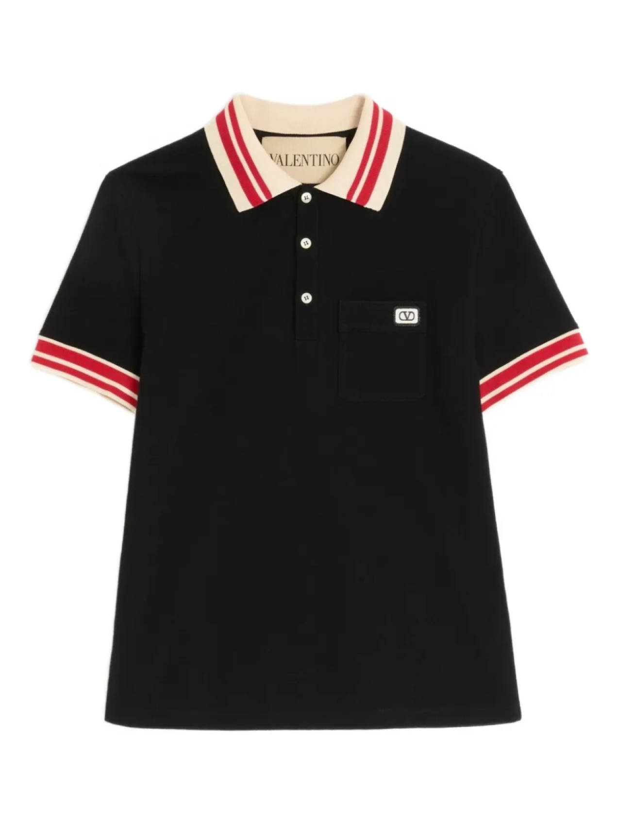 

Рубашка поло с нашивкой VLogo Signature Valentino Garavani, черный