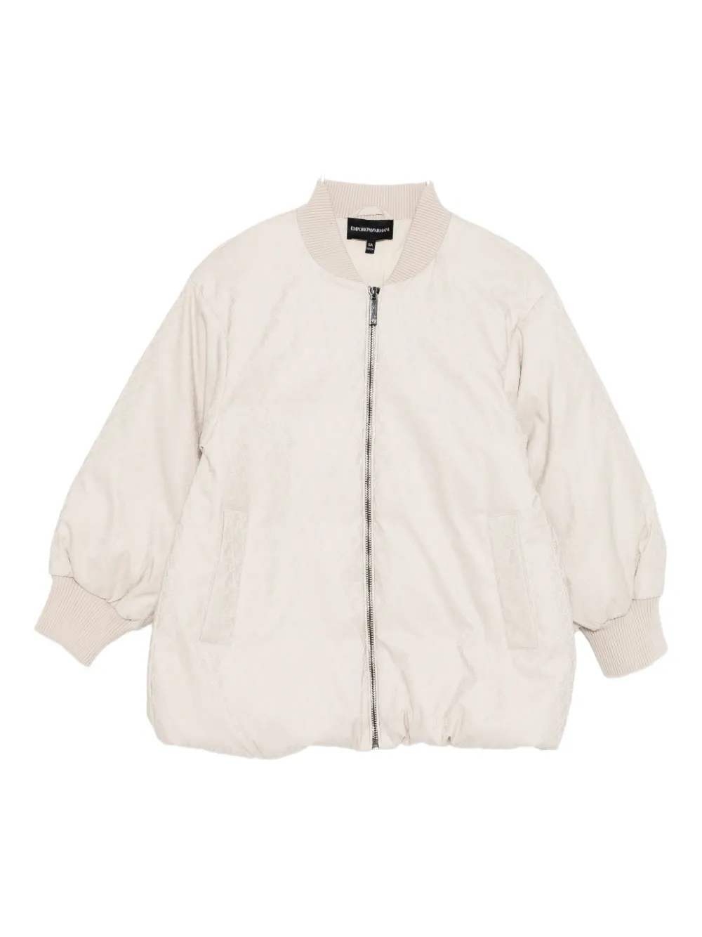 Пальто с монограммой Emporio Armani Kids, нейтральный