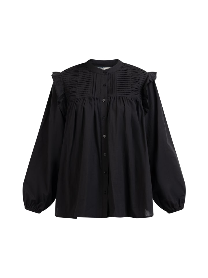 

Женская блузка с длинными рукавами черного цвета DreiMaster Vintage