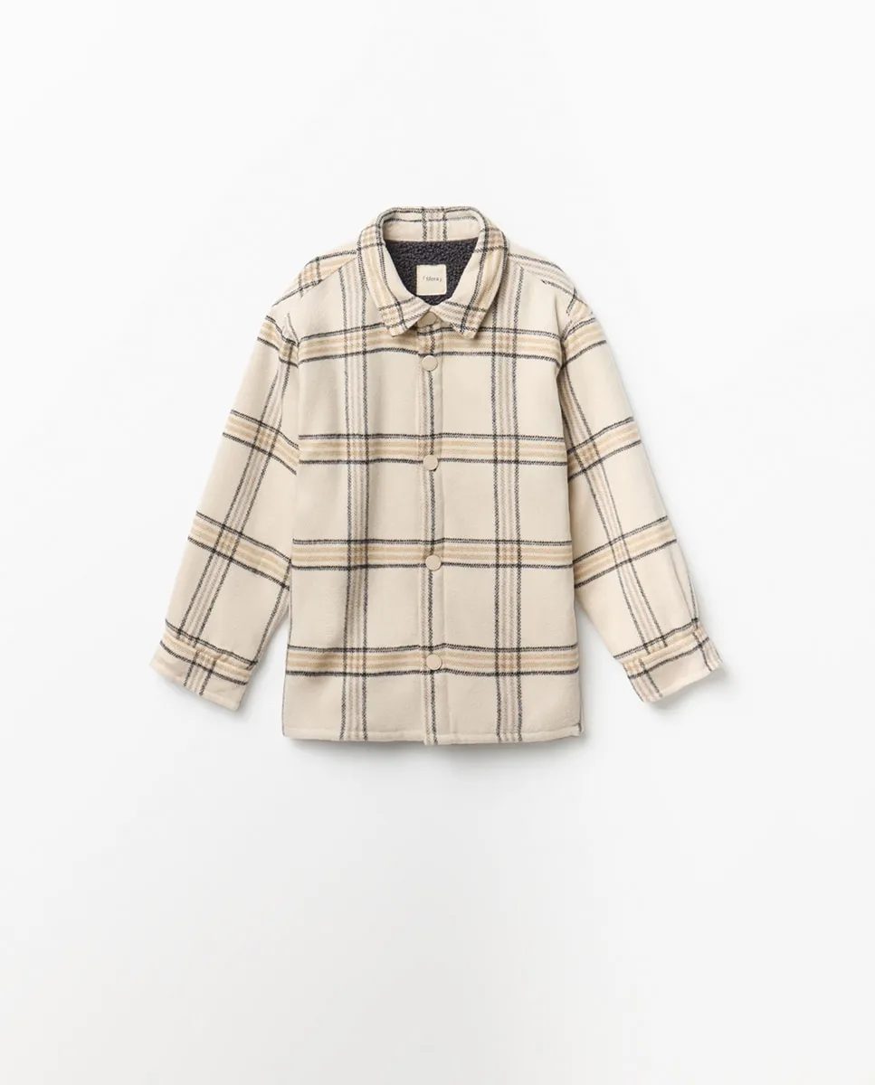 

Рубашка с подкладкой из искусственной овчины Sfera, кремовый