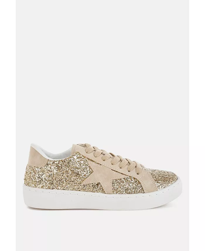 Shinding Glitter Star Chunky кроссовки женские London Rag, золото