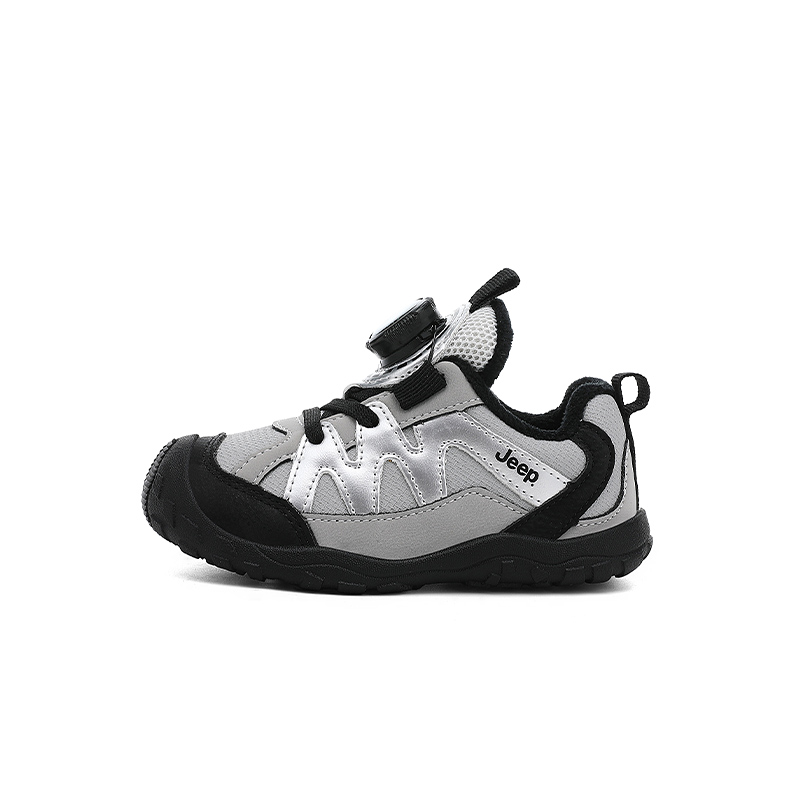 

Кроссовки Casual низкие Running Collection Slip Resistant Abrasion Resistant для детей Jeep, star diamond серебро/phantom черный[thin cotton]