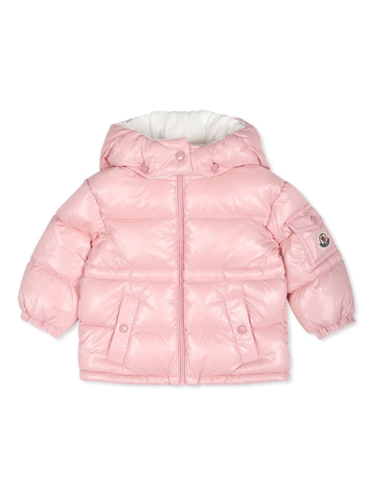 

Moncler Enfant куртка с капюшоном, розовый