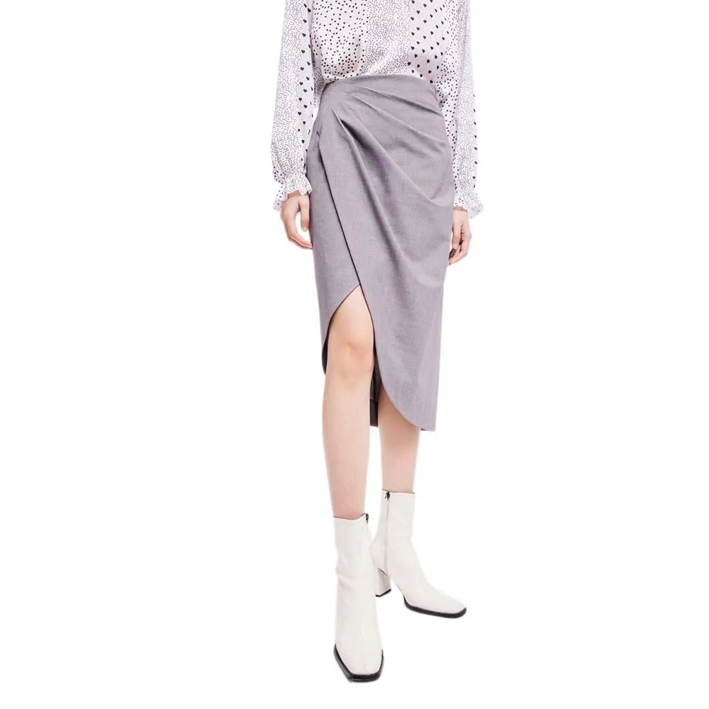 

Юбка Lily Chic Pleated midi skirt, серый