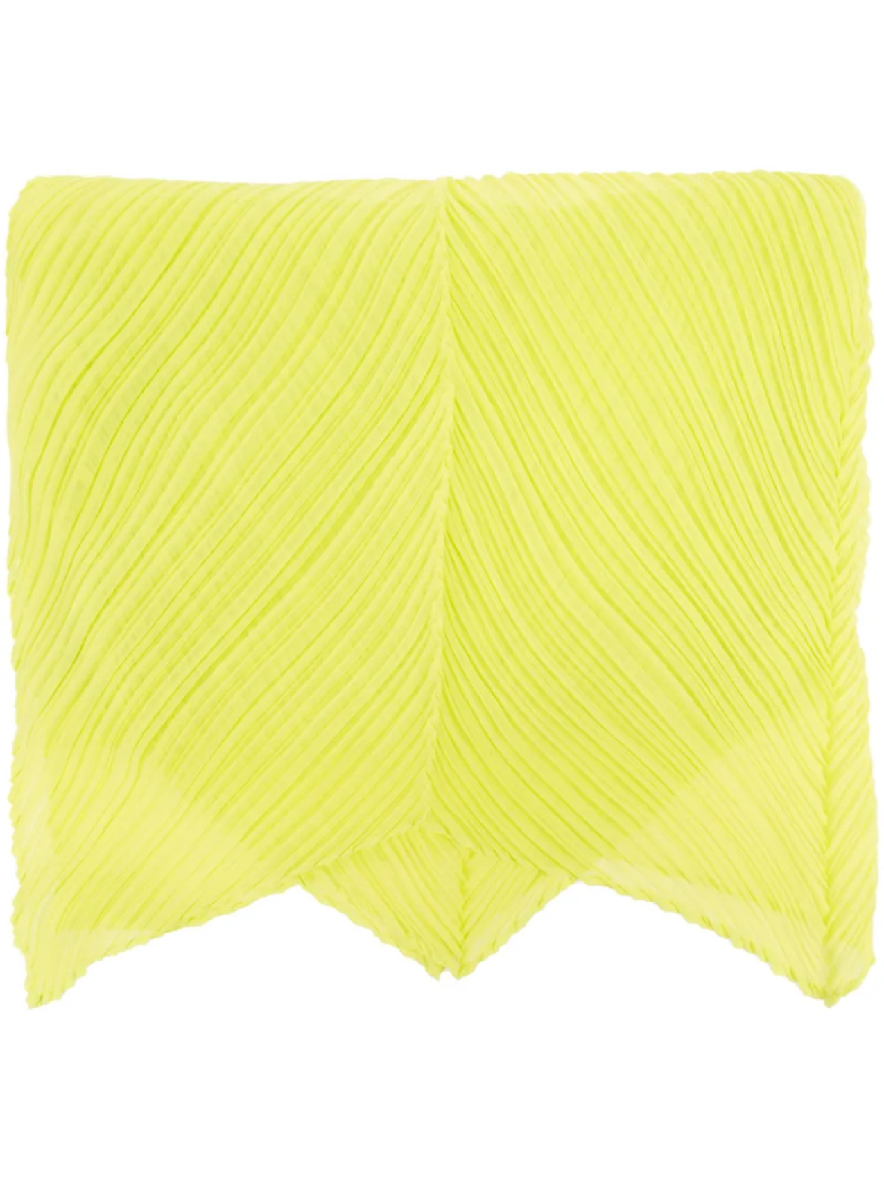 

Pleats Please Issey Miyake плиссированный шарф с заостренным концом, желтый