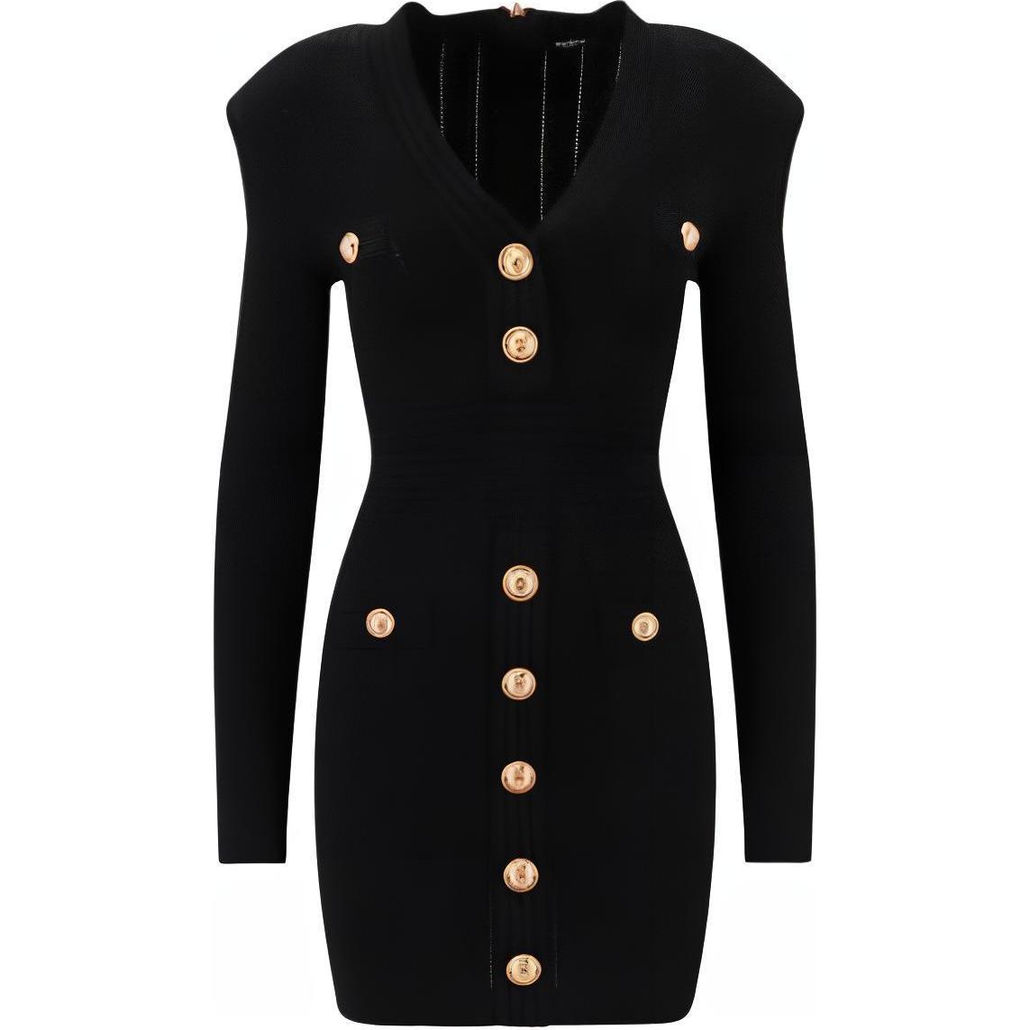 

Футболка с пуговицами BALMAIN, черная