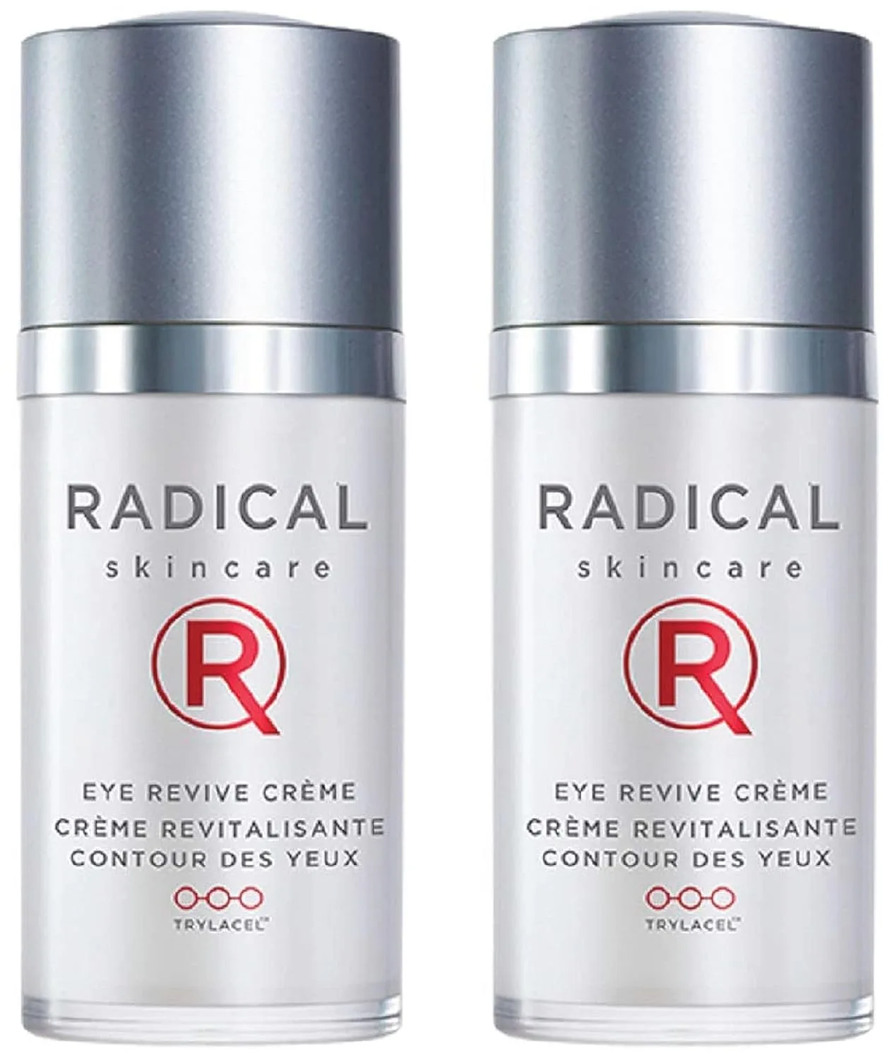 radical skincare eye revive creme - 4 в 1 антивозрастное средство против морщин, темных кругов, отечности и тонких линий - для всех типов кожи, включая чувствительную - без парабенов (15 мл, 2 шт) 14,8 мл (2 шт.)
