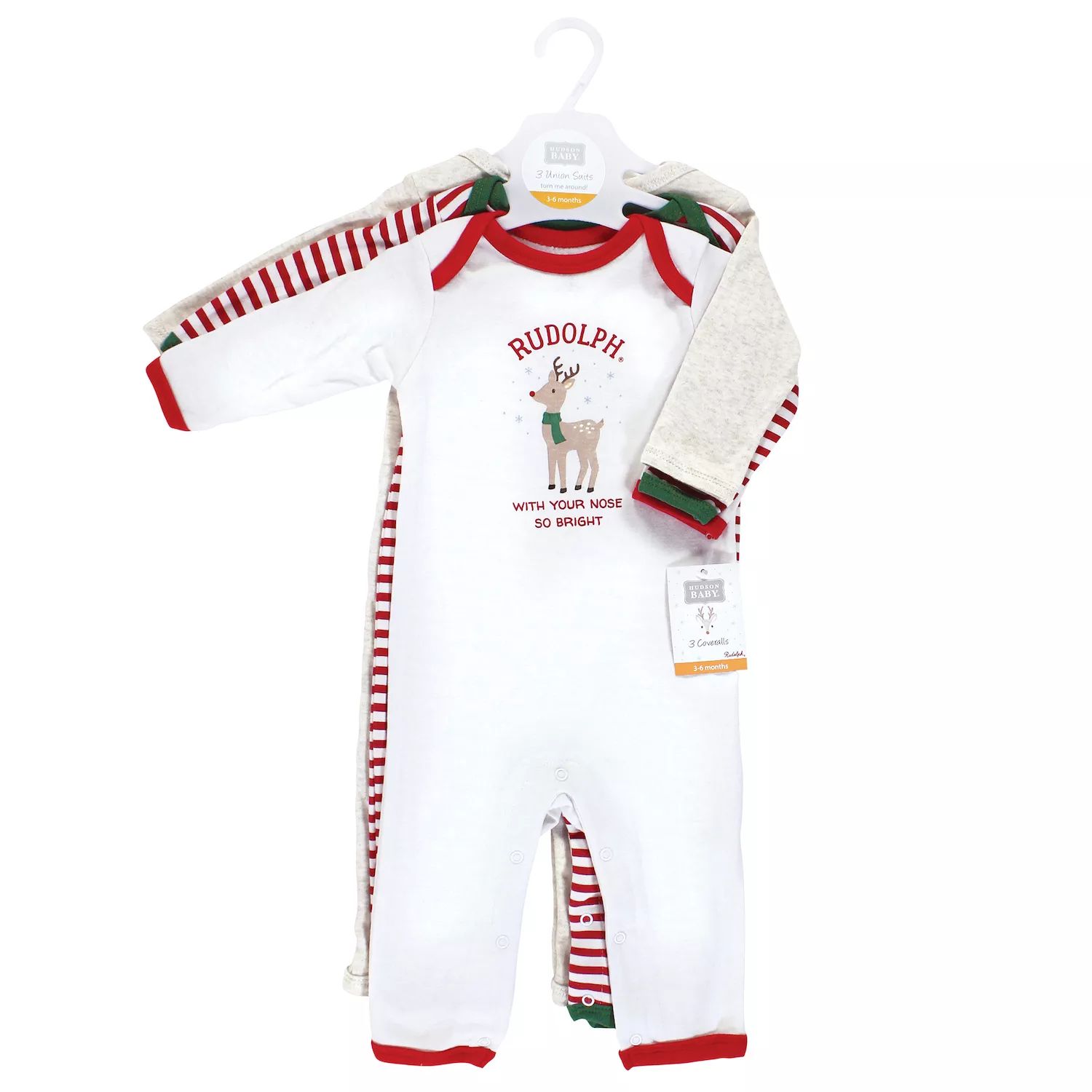 

Хлопковый комбинезон Hudson Baby Infant Boy, Rudolph Reindeer Hudson Baby