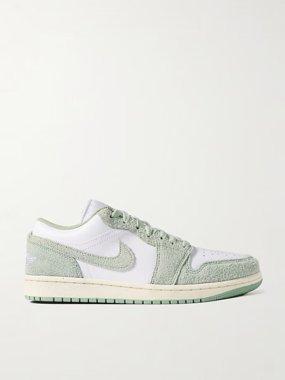 Кроссовки Air Jordan 1 Low SE из кожи и замши Nike, зеленый