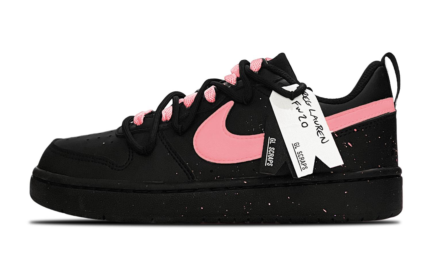 

Низкие детские кроссовки для скейтбординга Court Borough для подростков Nike, черный/розовый