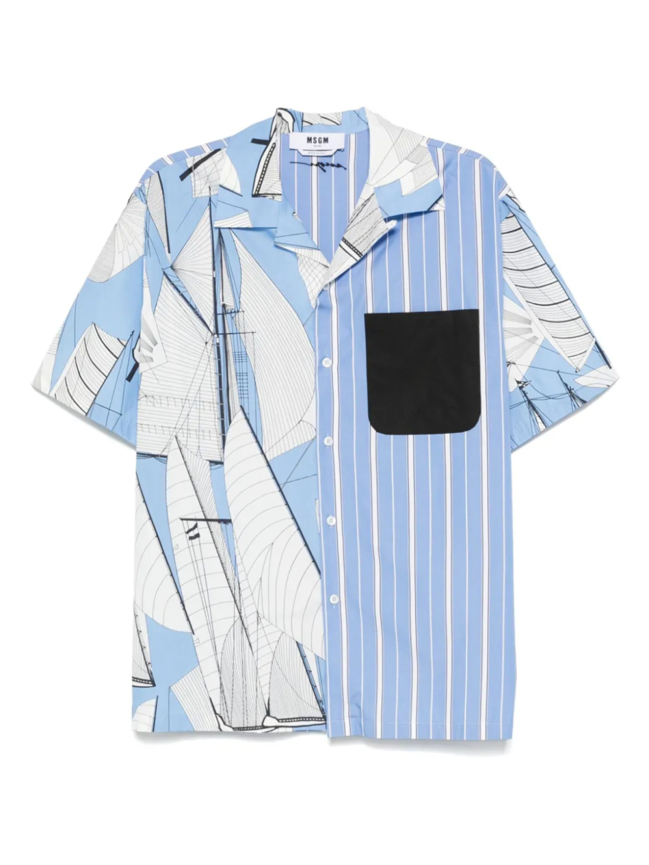 

Рубашка со вставками MSGM, синий