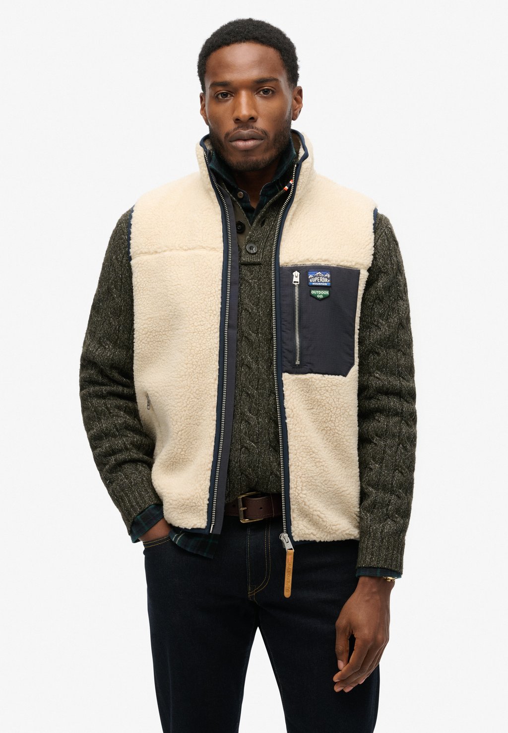 

Жилет VINTAGE RETRO Superdry, светло-желтый