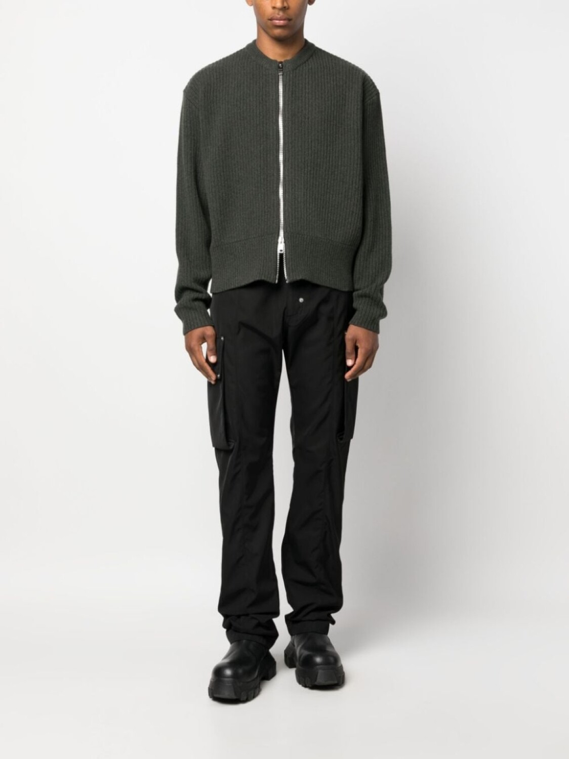 

Шерстяной кардиган на молнии Givenchy, зеленый