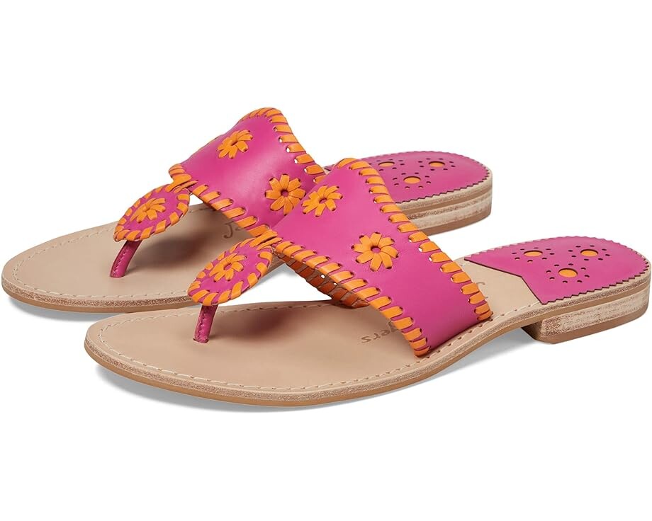 

Сандалии Jack Rogers Jacks Flat Sandal, цвет Magenta/Orange Peel Nappa