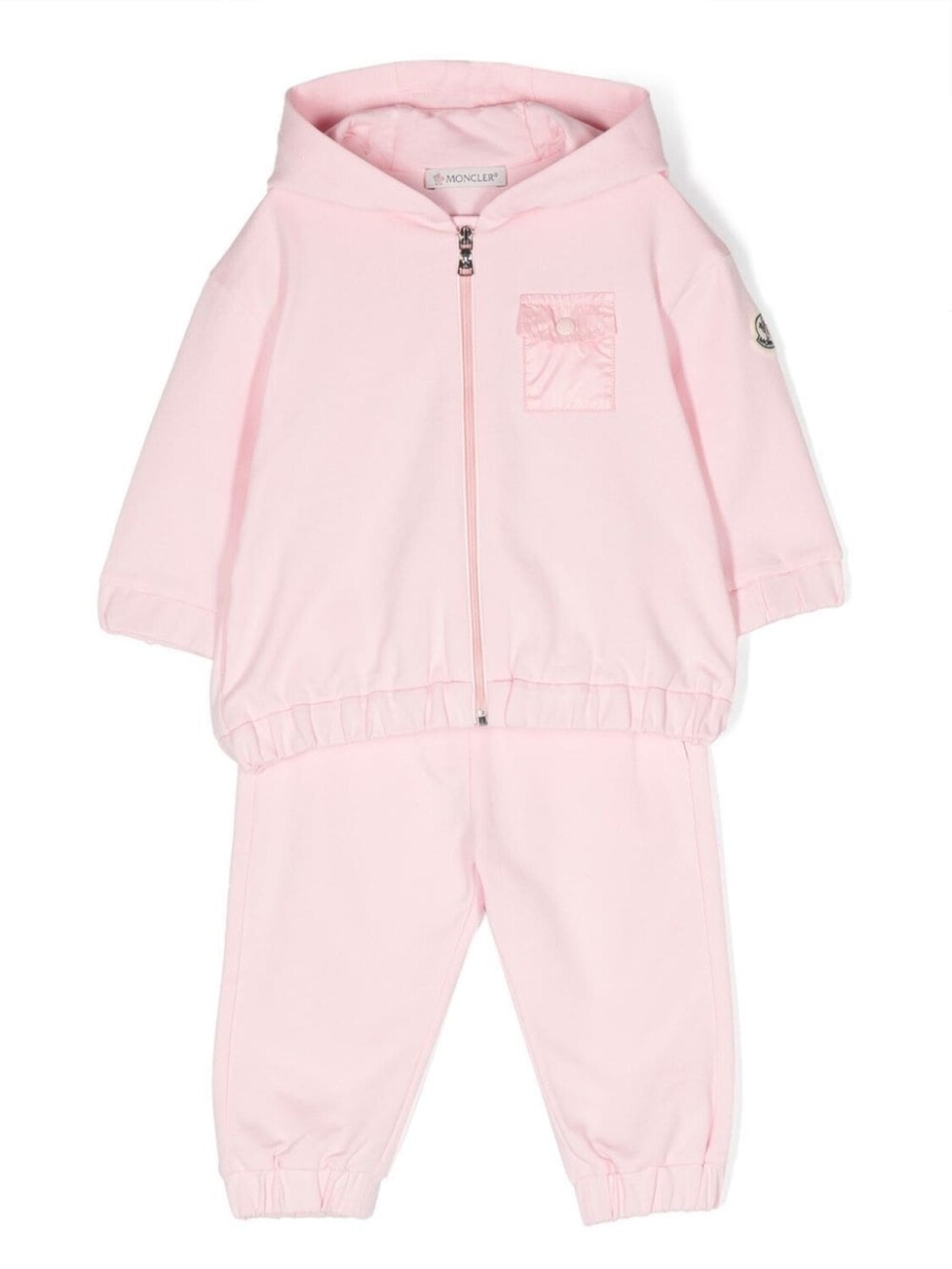 

Moncler Enfant спортивный костюм с нашивкой-логотипом, розовый