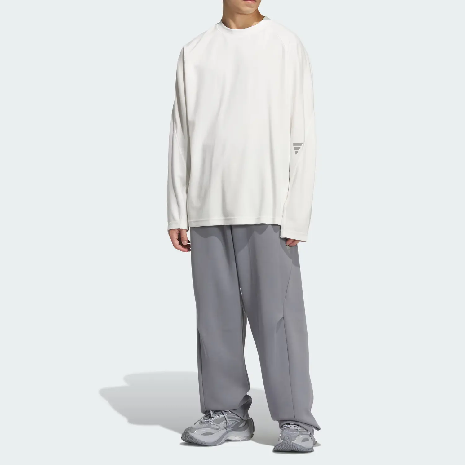 Футболка FOS FUTURE STYLE с длинным рукавом Adidas, ярко-белый — фото 2