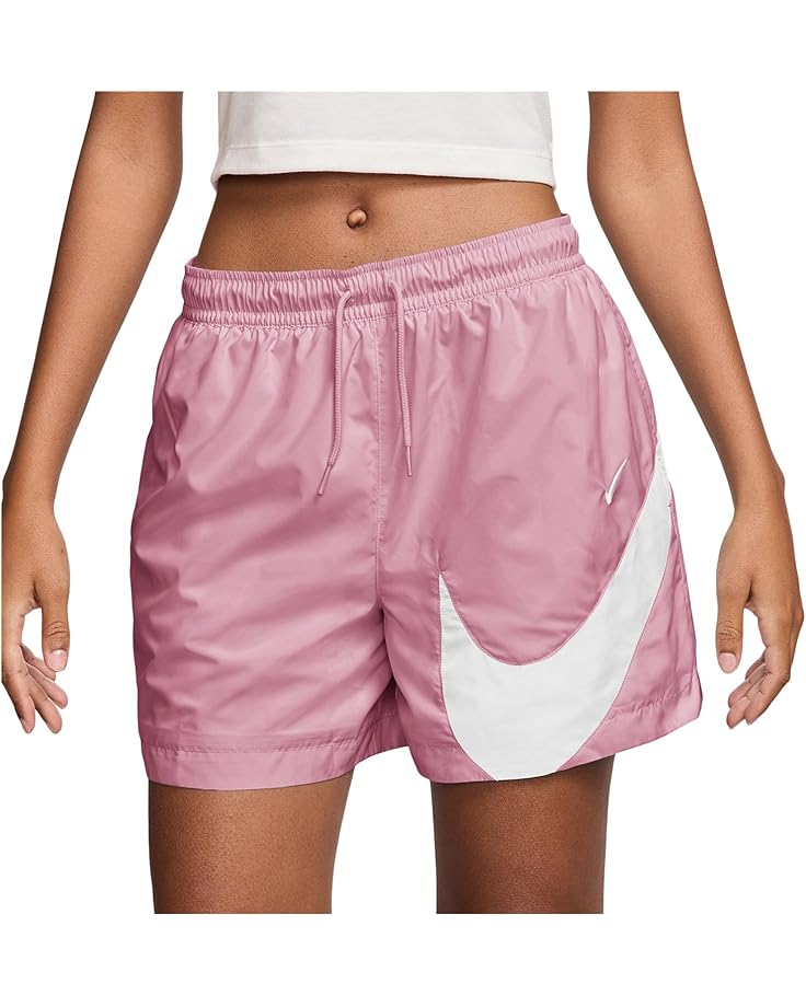 

Шорты Nike Sportswear Classic Woven Mid-rise 5" Logo Shorts, цвет Elemental Pink/White