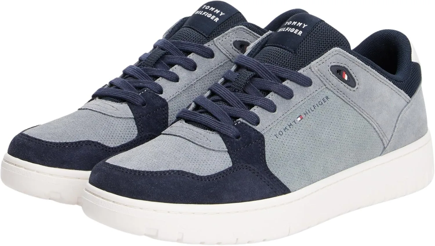 Мужские низкие кроссовки Tommy Hilfiger Th Basket Core Lite Suede Fm0fm05519, серый — фото 3