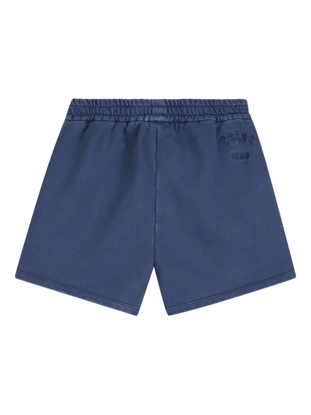 Шорты с вышивкой и кулиской Chloé Kids, синий — фото 2