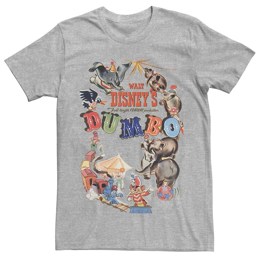 

Мужская винтажная футболка с постером к фильму Disney's Dumbo Licensed Character, цвет Athletic Heather