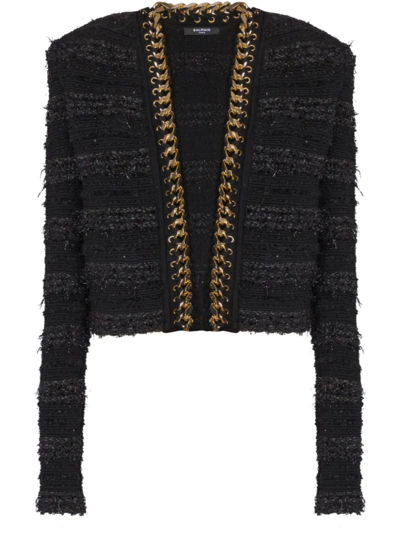 

Balmain жакет с цепочками, черный