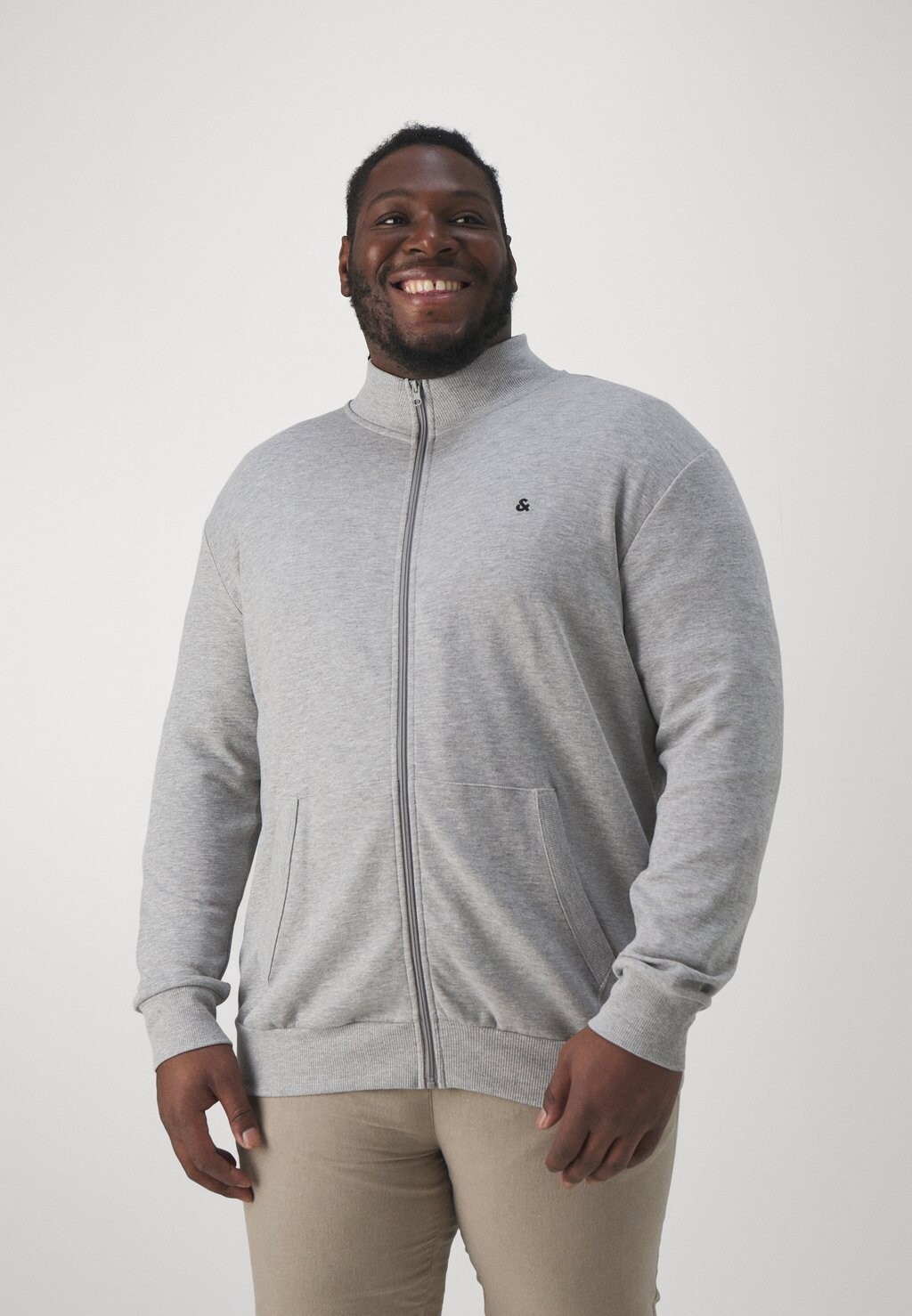 

Толстовка на молнии Epaulos Jack & Jones, цвет light grey