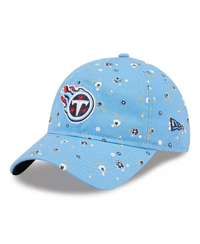 

Женская светло-голубая кепка Tennessee Titans Floral 9TWENTY Adjustable New Era