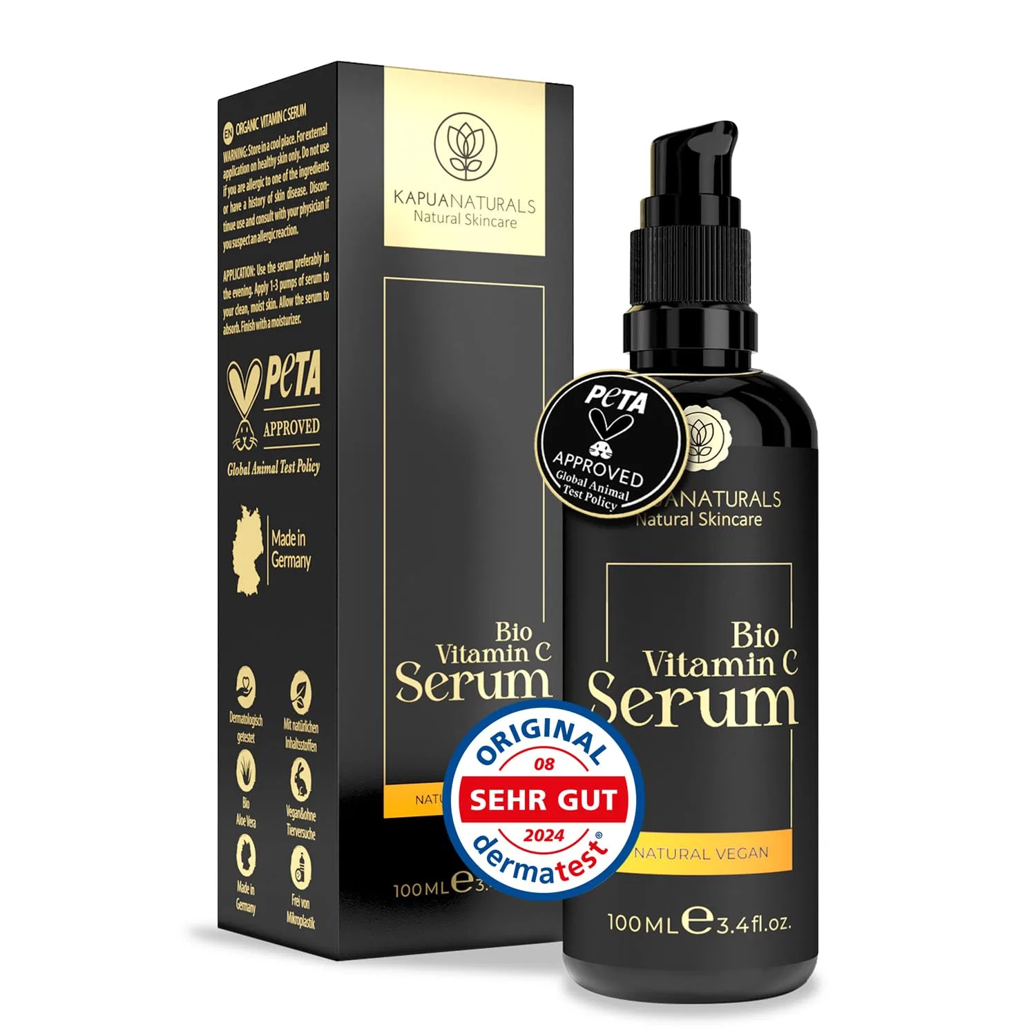 Сыворотка Kapua Naturals — Органическая для лица с витамином С от Satin Naturel , Vitamin C Serum