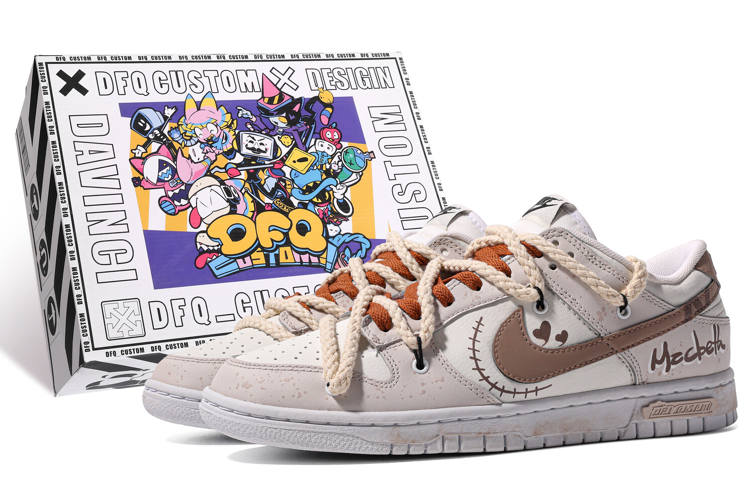 

Кроссовки Nike Dunk Skateboarding Shoes Men Low-top Brown/beige, коричневый