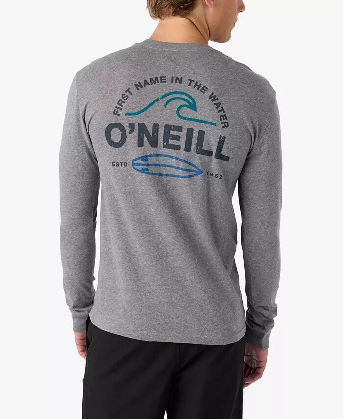 

Мужские футболки с длинными рукавами и рисунком Rip Tide O'Neill, серый