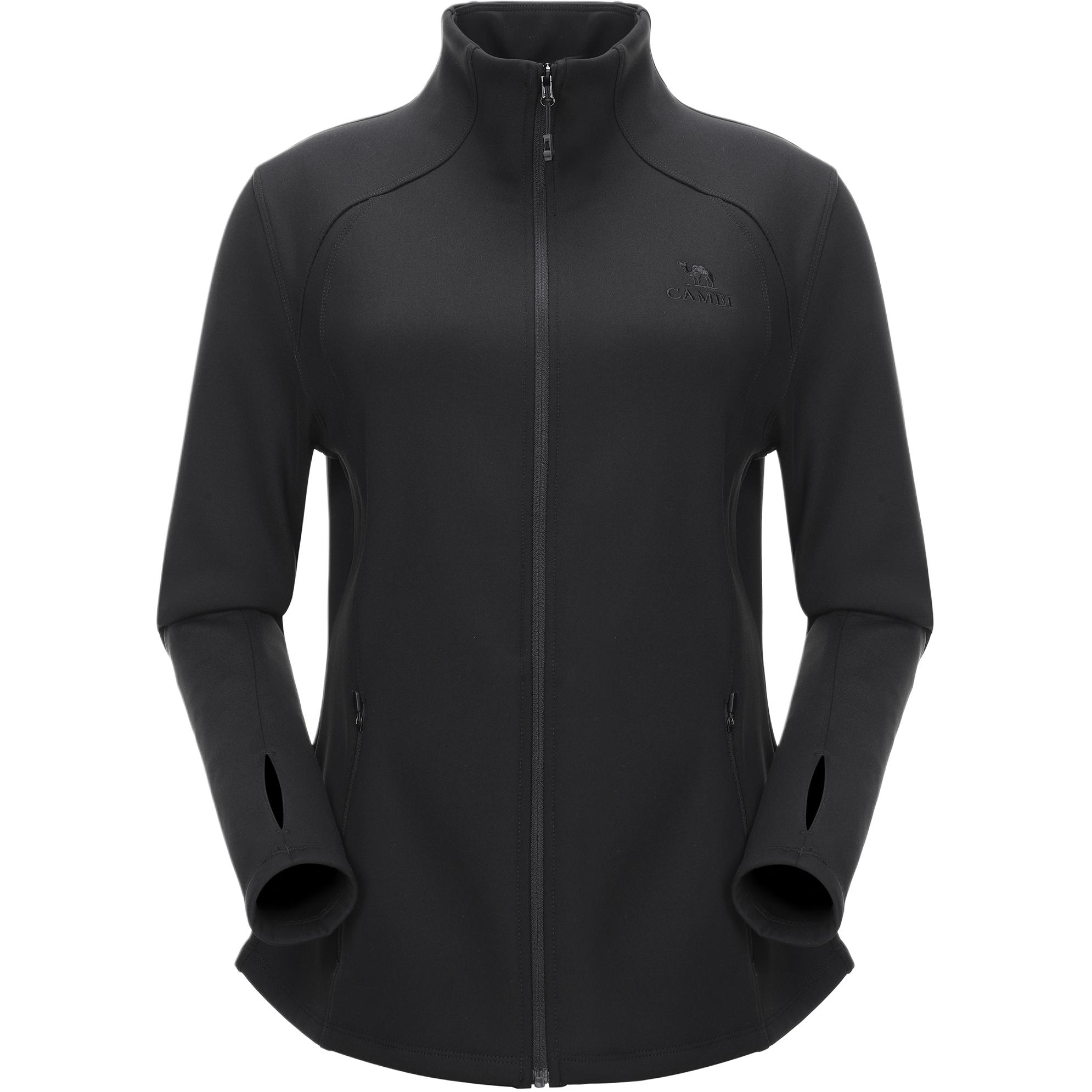 

Двусторонняя термоантистатическая куртка с воротником стойкой, приталенная, облегченная, вельветовая, женская CAMEL, phantom черный