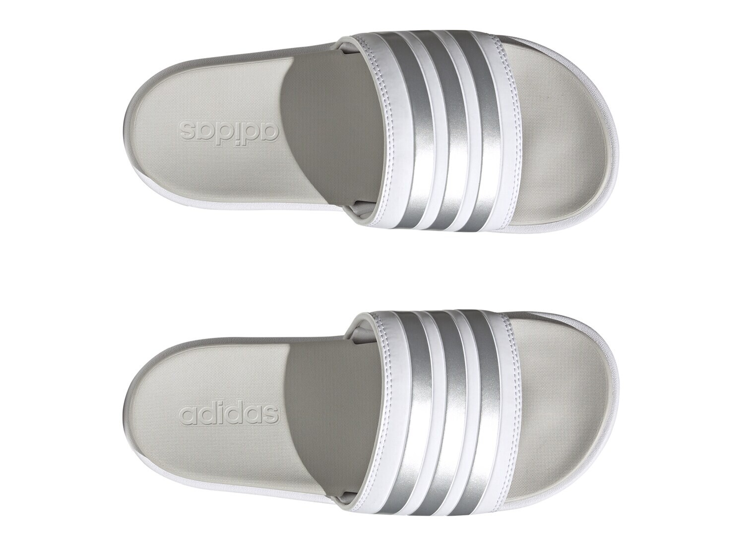 Сандалии женские Adidas Adilette на платформе, белый — фото 4