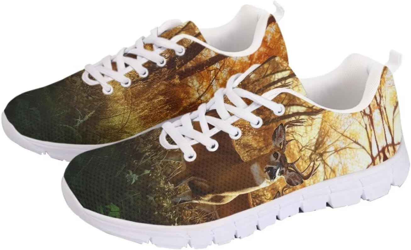 

Мужские и женские беговые кроссовки для шоссе, тенниса, ходьбы, походов. Кроссовки на шнуровке для тренировок, спортзала, легкие спортивные кроссовки Getelinseng, Hunting Deer