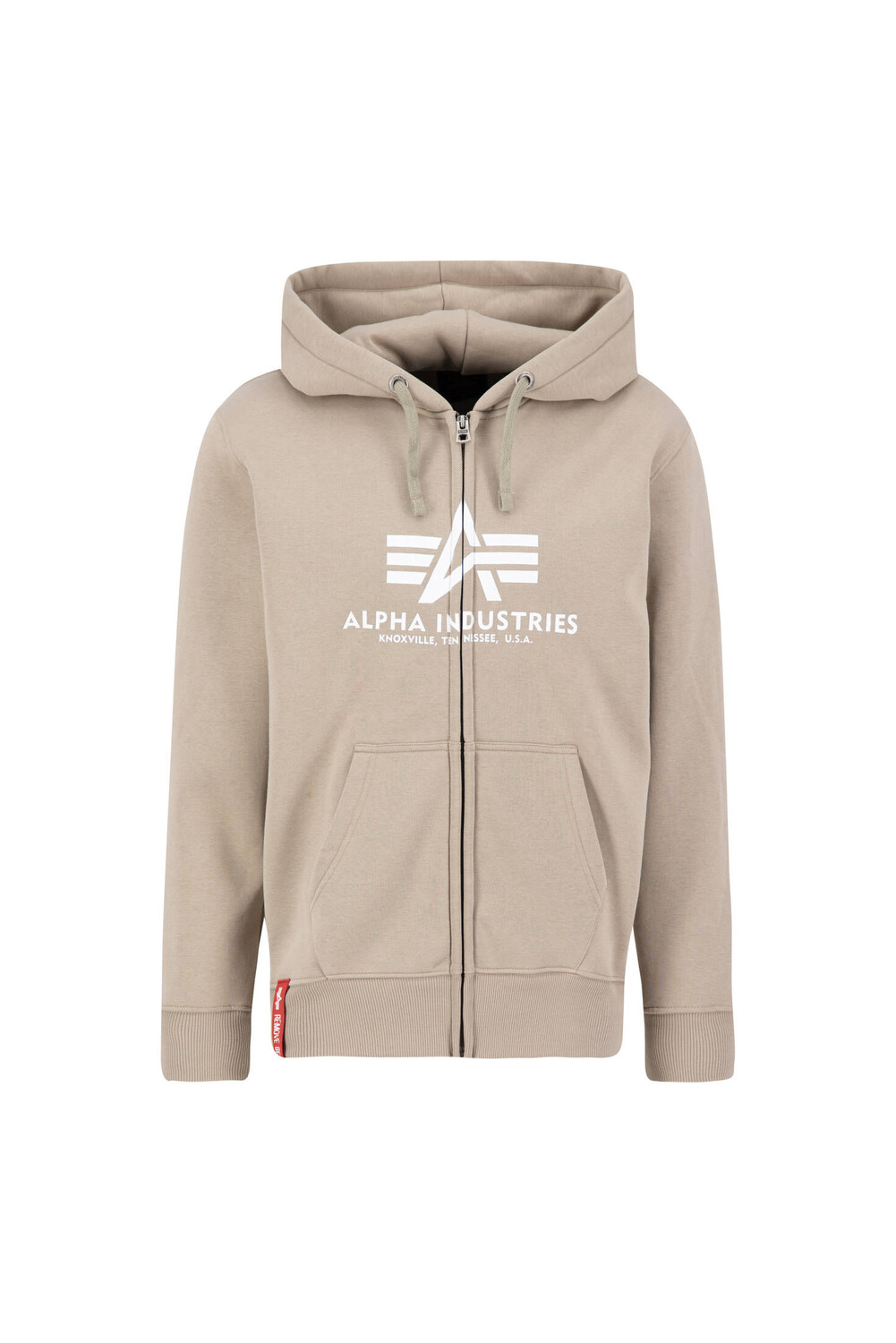 

Базовая толстовка с капюшоном на молнии Alpha Industries, бежевый